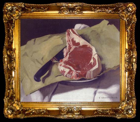 framed  Felix Vallotton Still Life with Steak, ta009-2